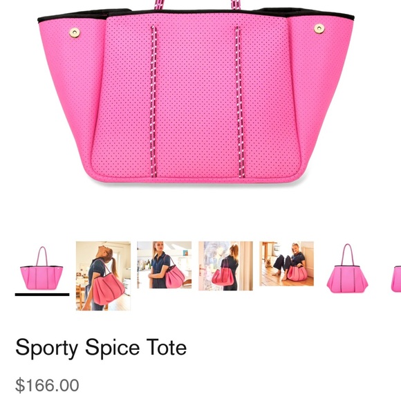 Annabel Ingall Sporty Spice Tote in Neon Rose - Picture 7 of 8